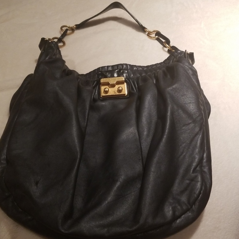 Marc Jacob's shoulder bag in dark blue metallic